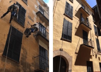 Rehabilitación de fachada en zona histórica de Palma de Mallorca